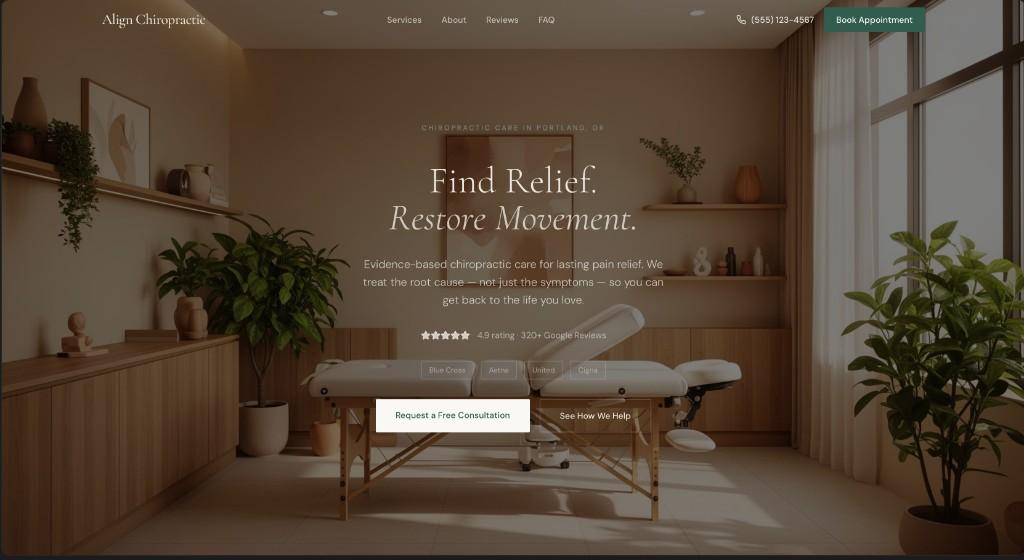 Align Chiropractic homepage