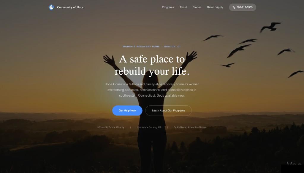 Community of Hope homepage